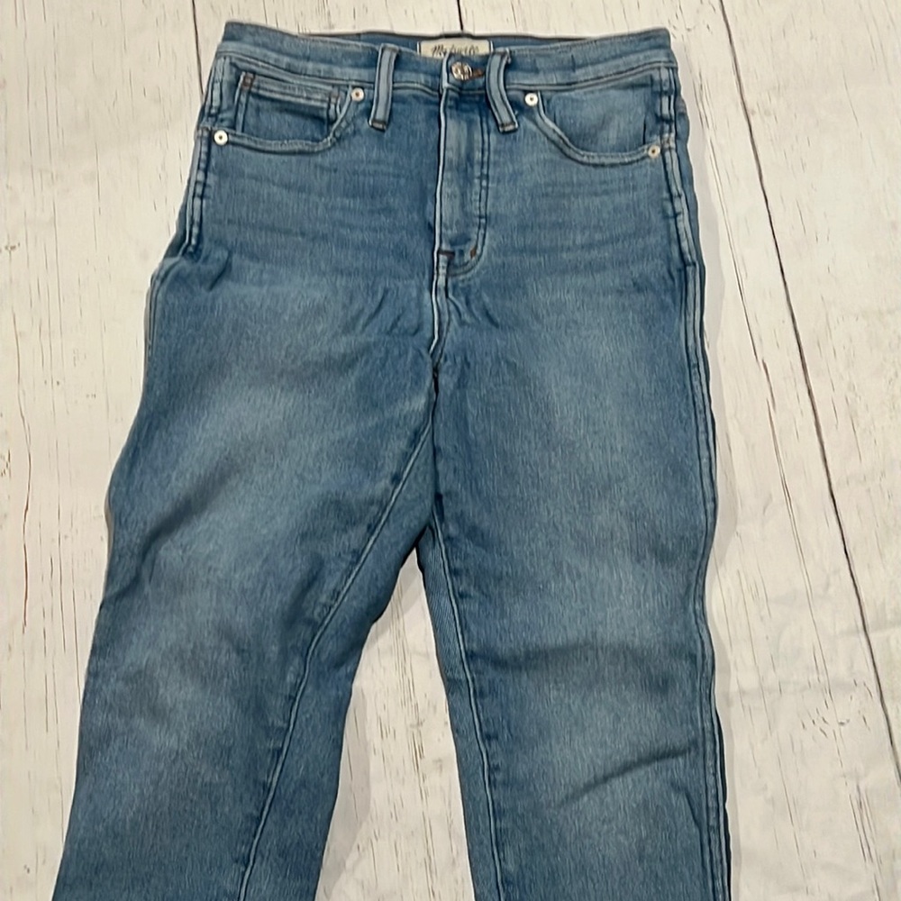 Madewell blue high rise skinny jeans - Picture 1 of 9